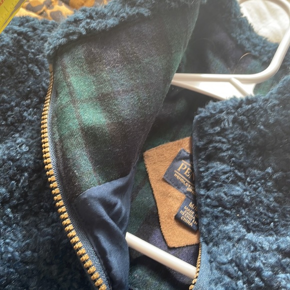 PENDLETON navy blue deep pile full zip Sherpa jacket - Picture 10 of 12